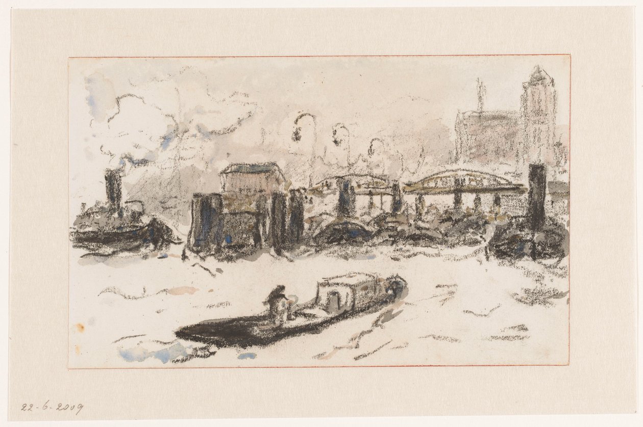 Hamburg limanında görüntüle by Carel Nicolaas Storm van 