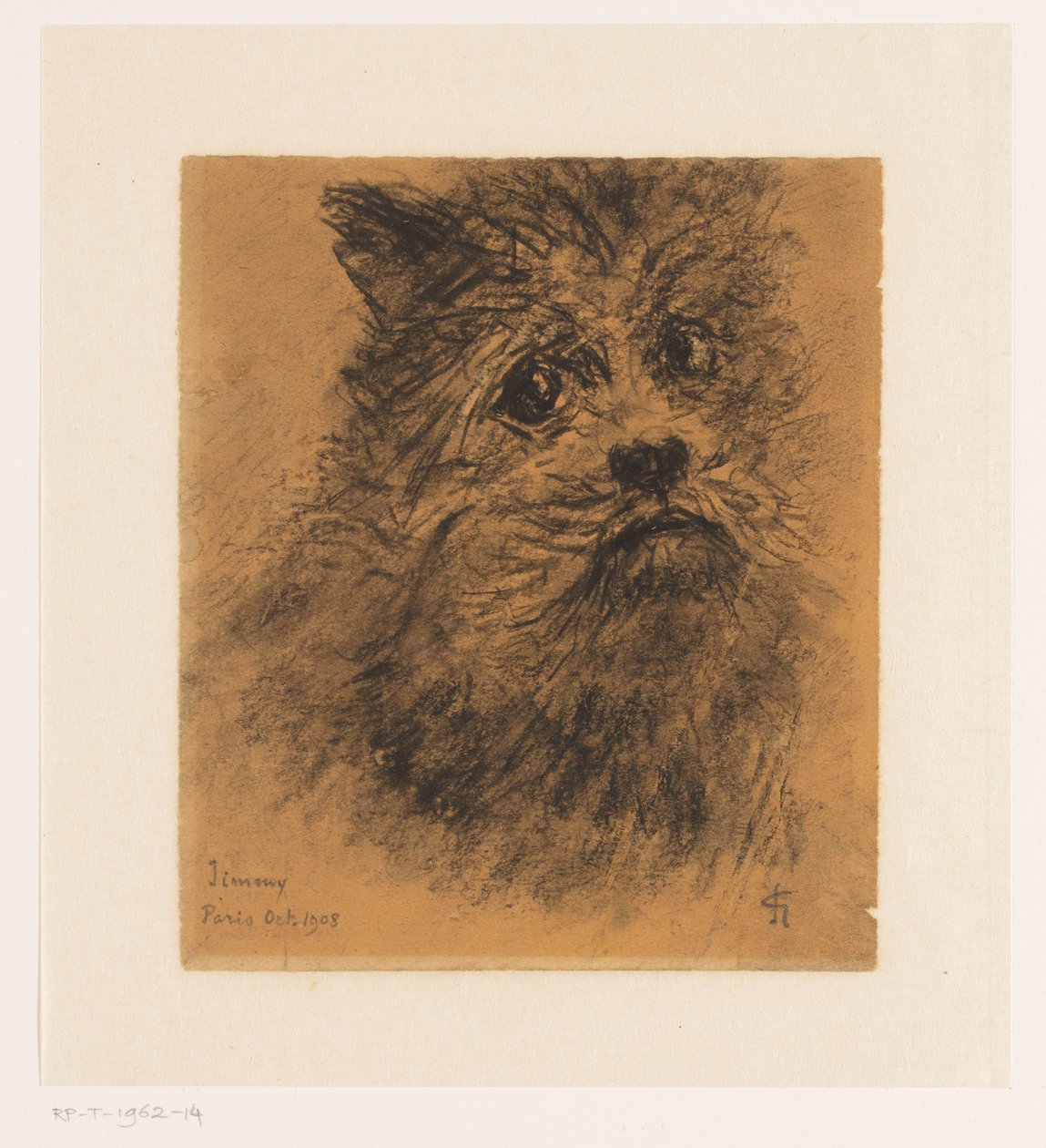 Köpek Jimmy'nin portre çalışması by Carel Nicolaas Storm van 