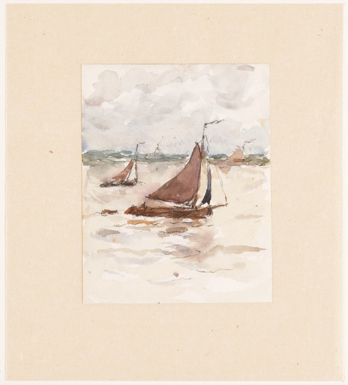 Scheldt'te yelkenli balıkçı gemileri by Carel Nicolaas Storm van 