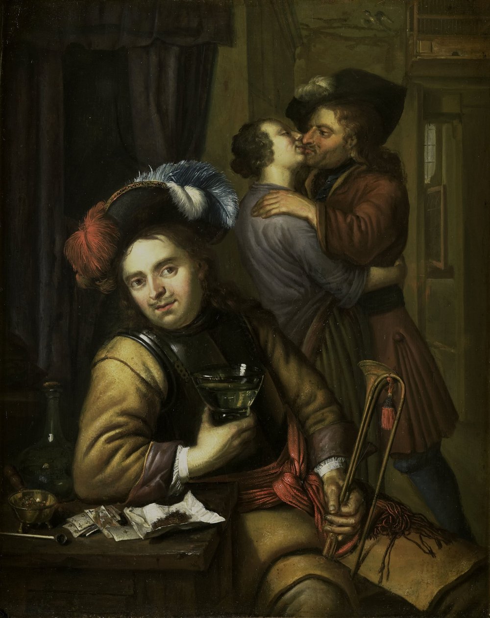 asker sahnesi by Carel de Moor (II) (attributed to)