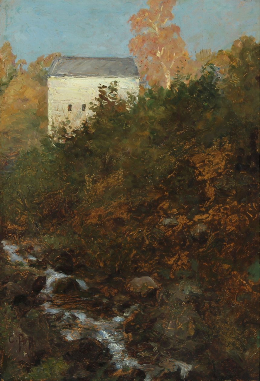 Bir dere kenarında beyaz ev by Carl Arp