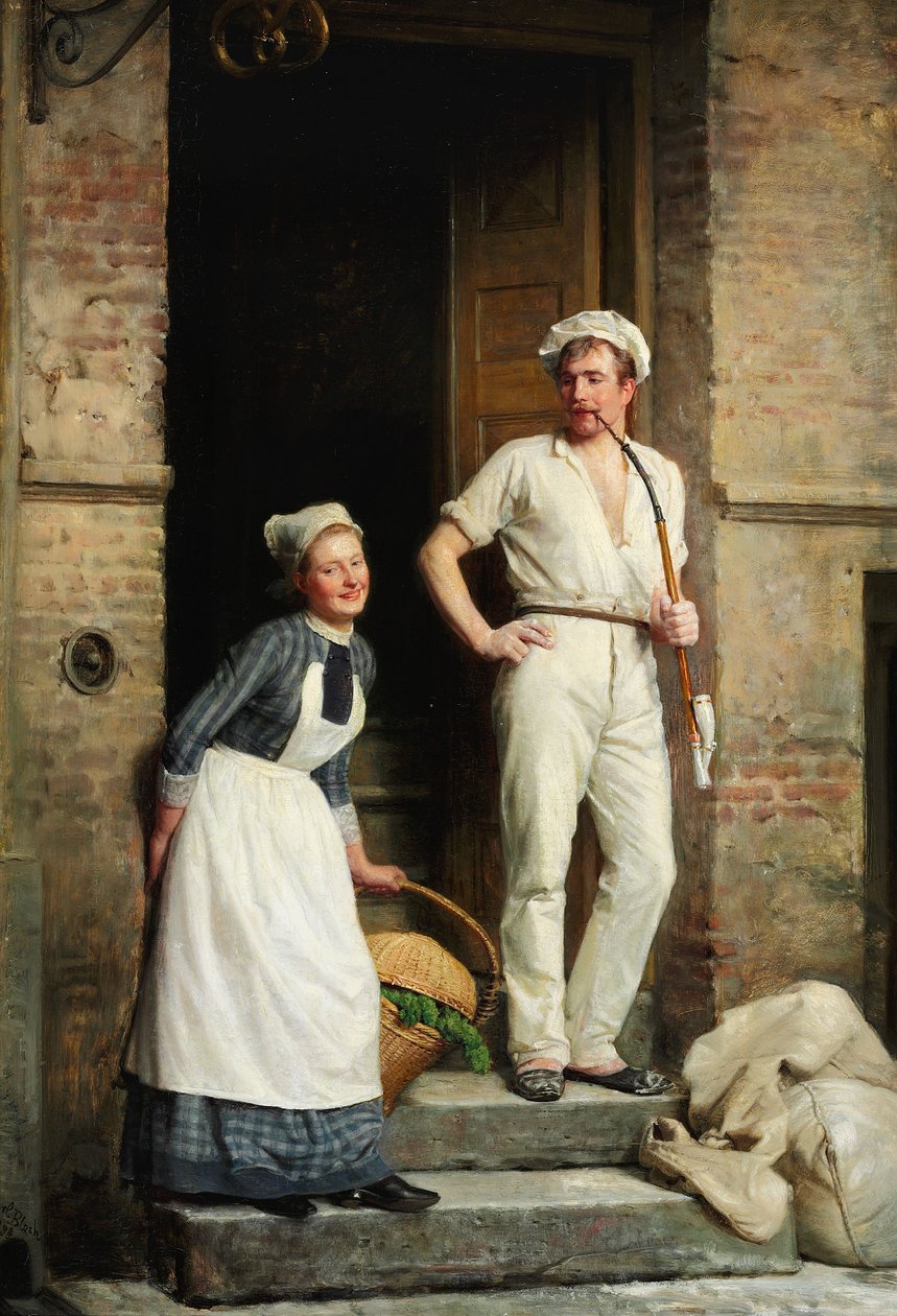 Kendini soğutan bir fırıncı by Carl Heinrich Bloch