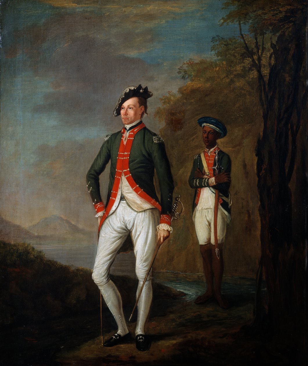 Bir Sepoy Hizmetkarının Katıldığı Bir Madras Sepoy Taburunda Bir İngiliz Subayı, c.1769 by Carl C.A. von Imhoff