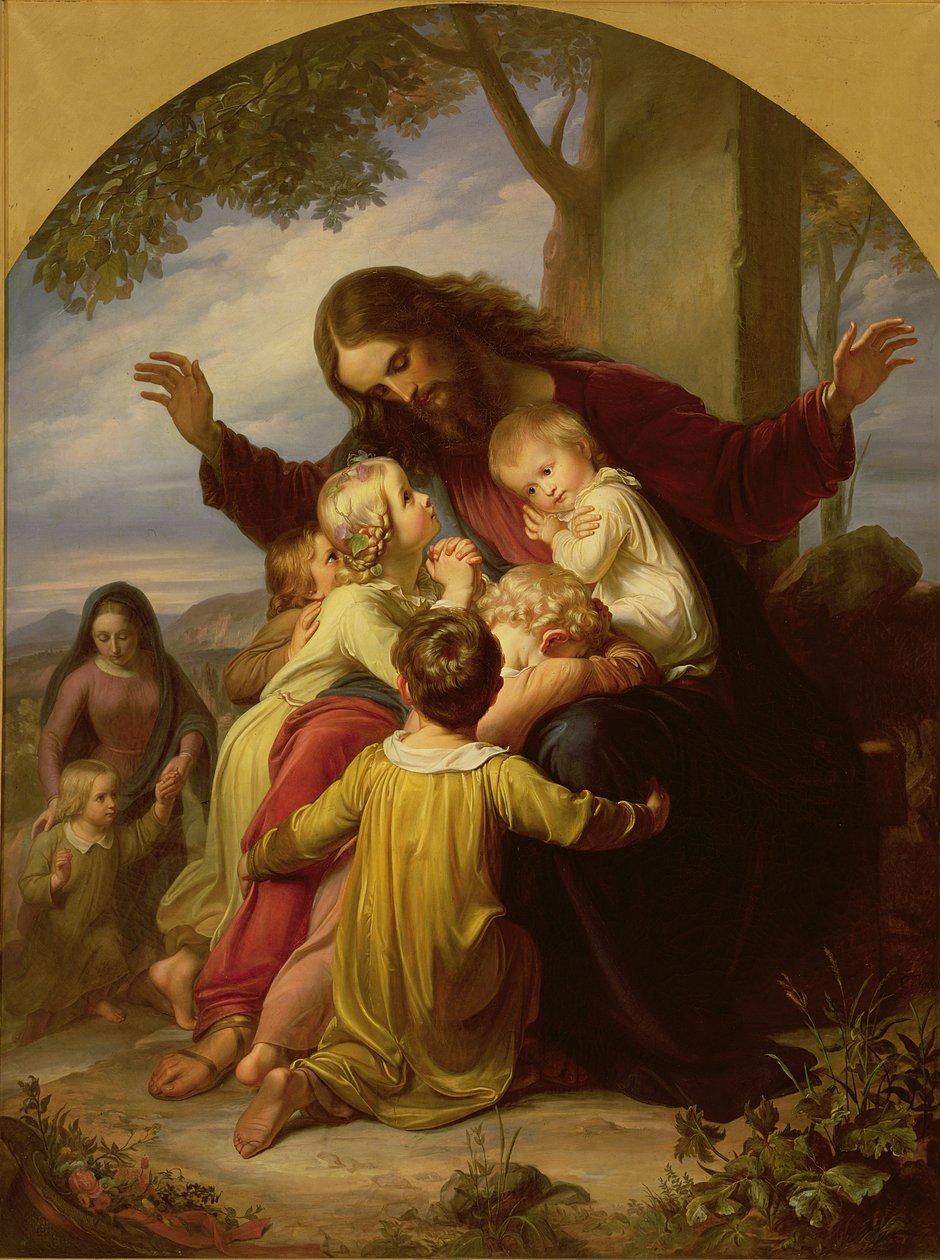 Küçük Çocukların Bana Gelmesine İzin Verin by Carl Christian Vogel von Vogelstein