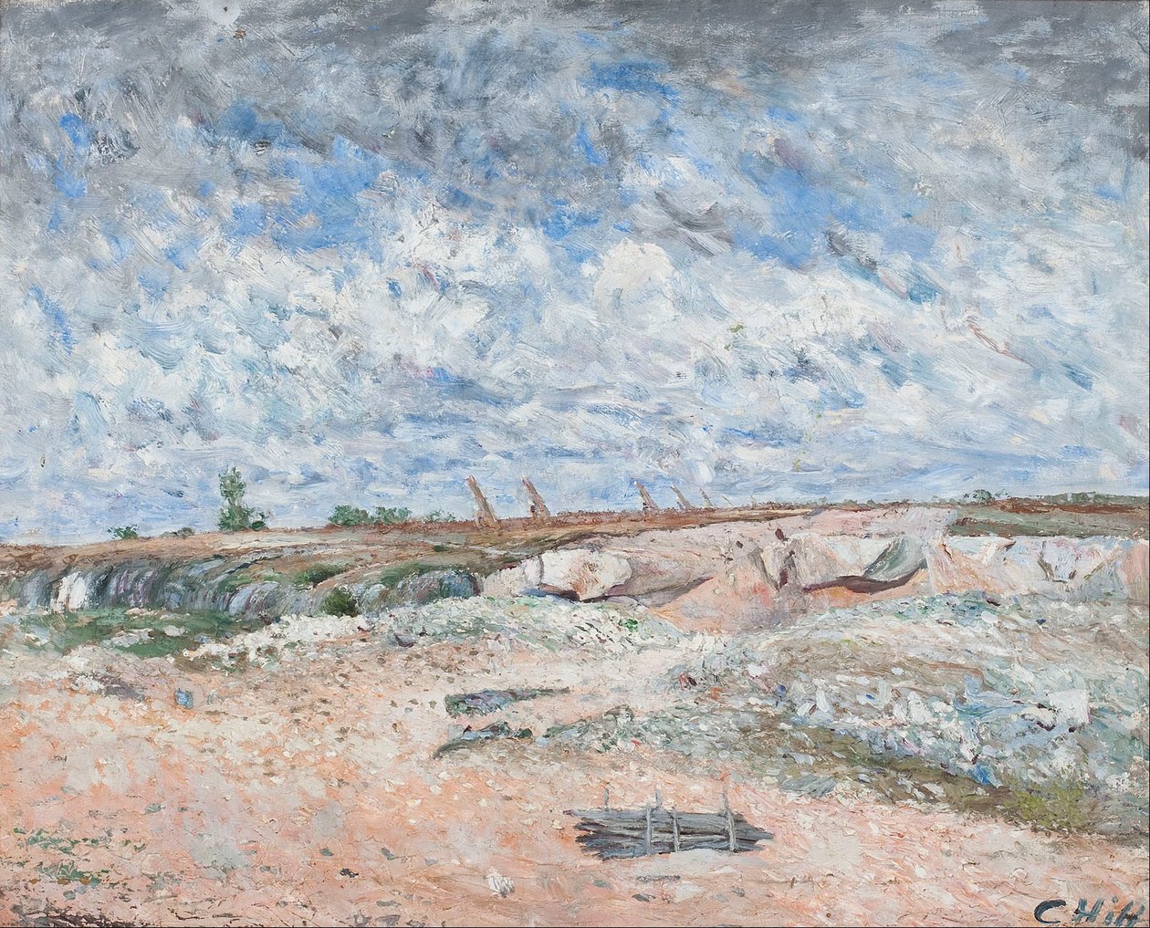Sürüklenen bulutlar ile manzara by Carl Fredrik Hill