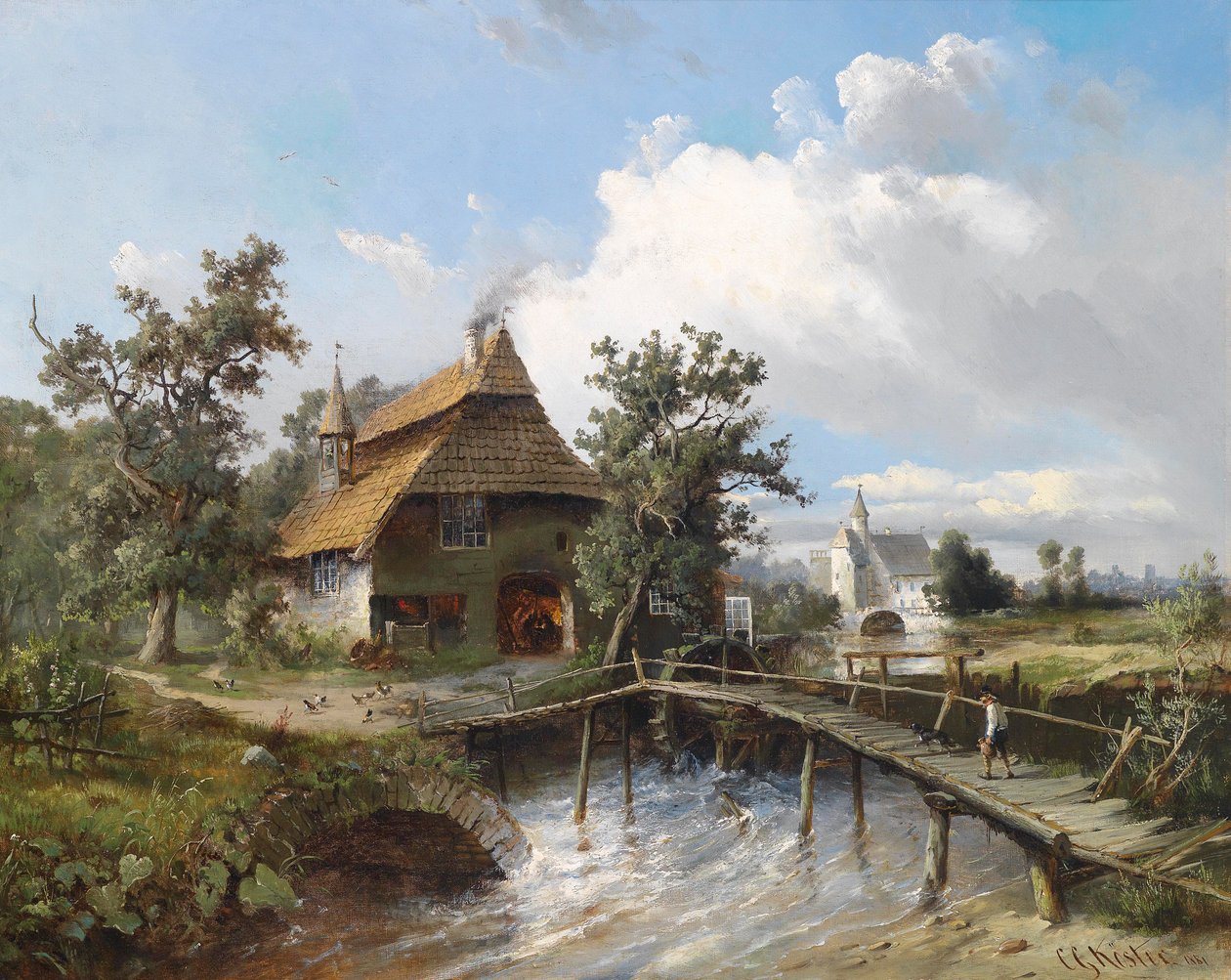 Demirci dere kenarında by Carl Georg Köster