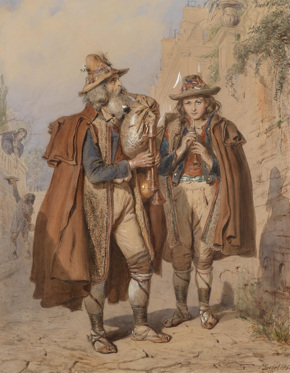 gaydacı ve flütçü by Carl Goebel