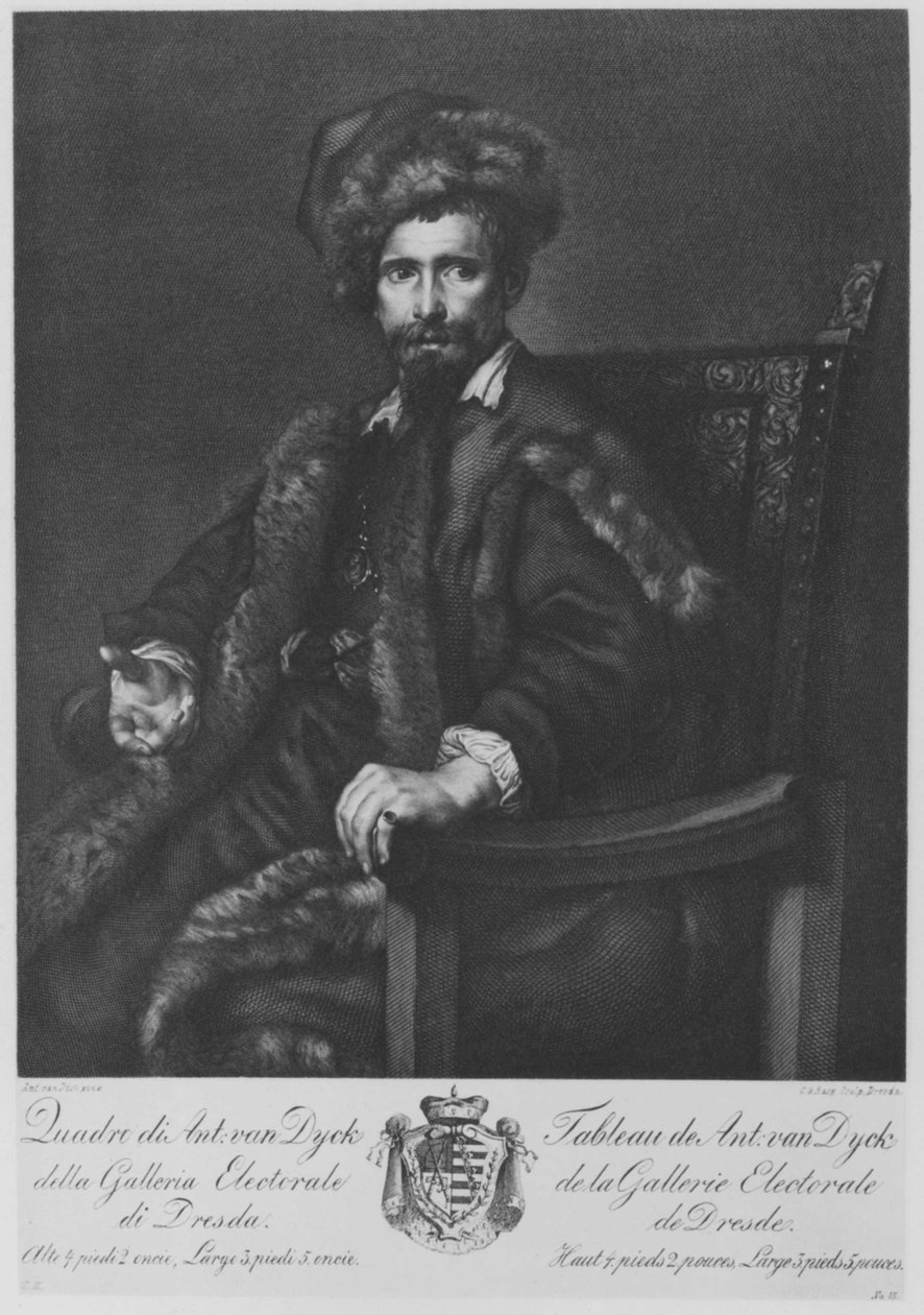 Bildnis eines Herrn im Pelz (Fürst Rhodokanakis-Giustiniani von Chios) by Carl Gottlieb Rasp