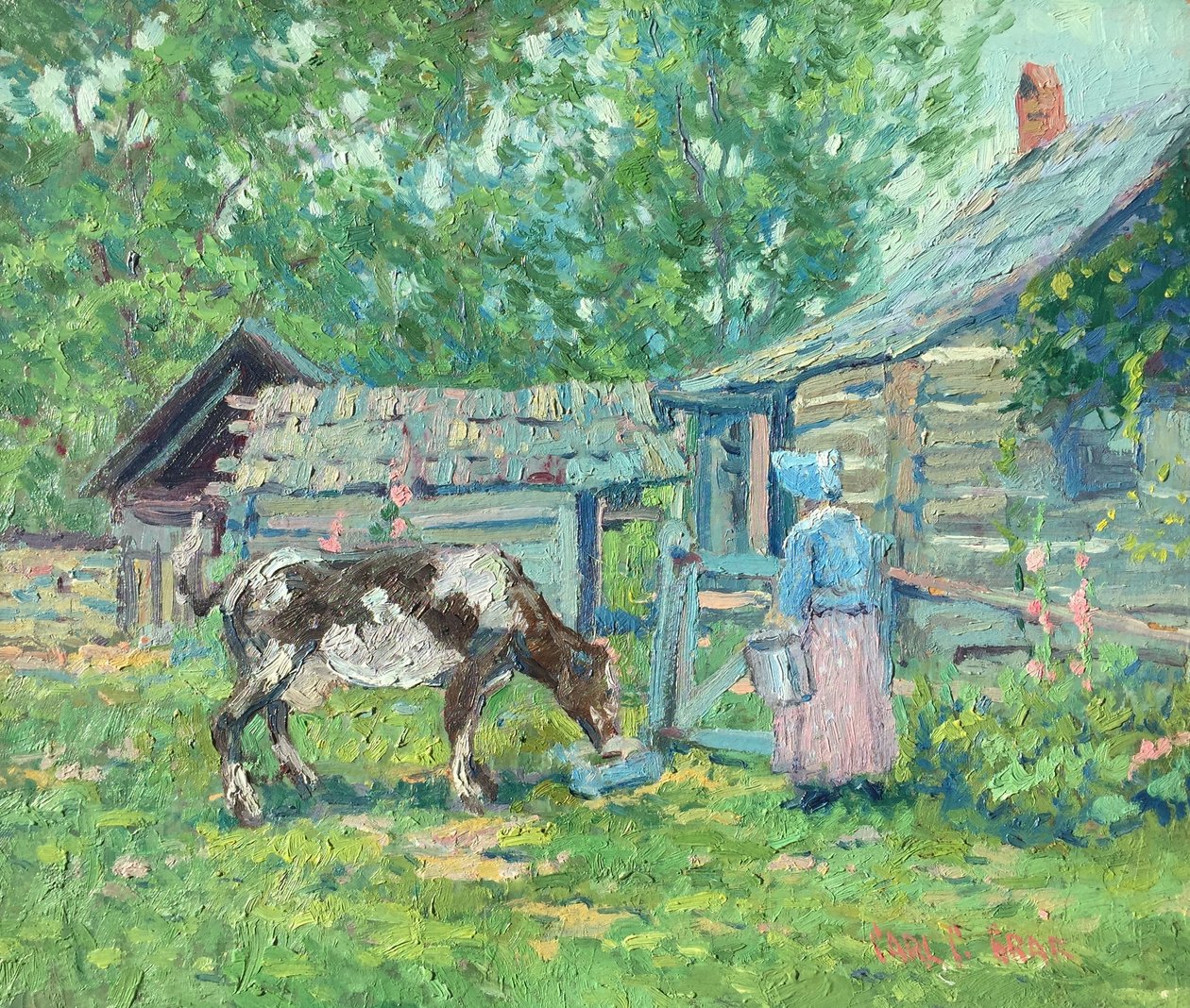 Sağım ve Besleme Zamanı by Carl Graf