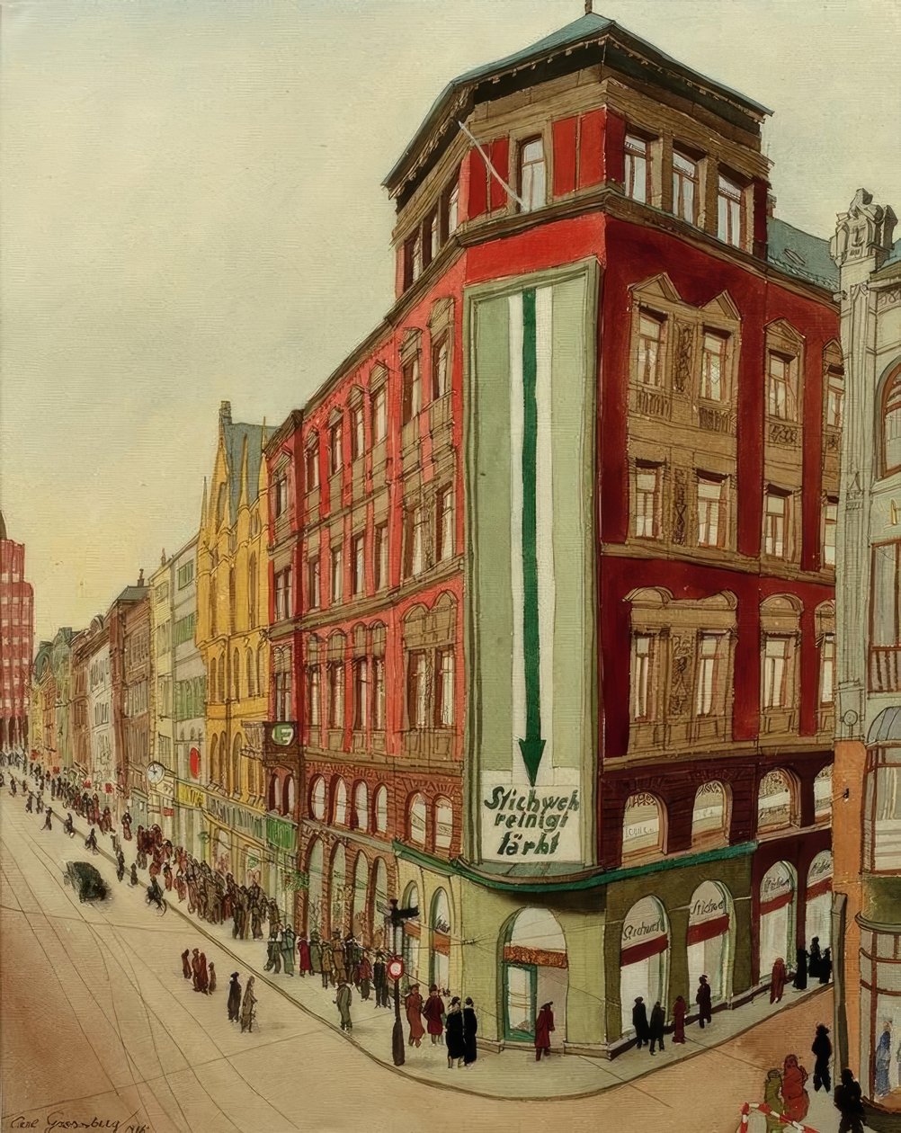 Hannover, Stichweh şubesi ile köşe by Carl Grossberg