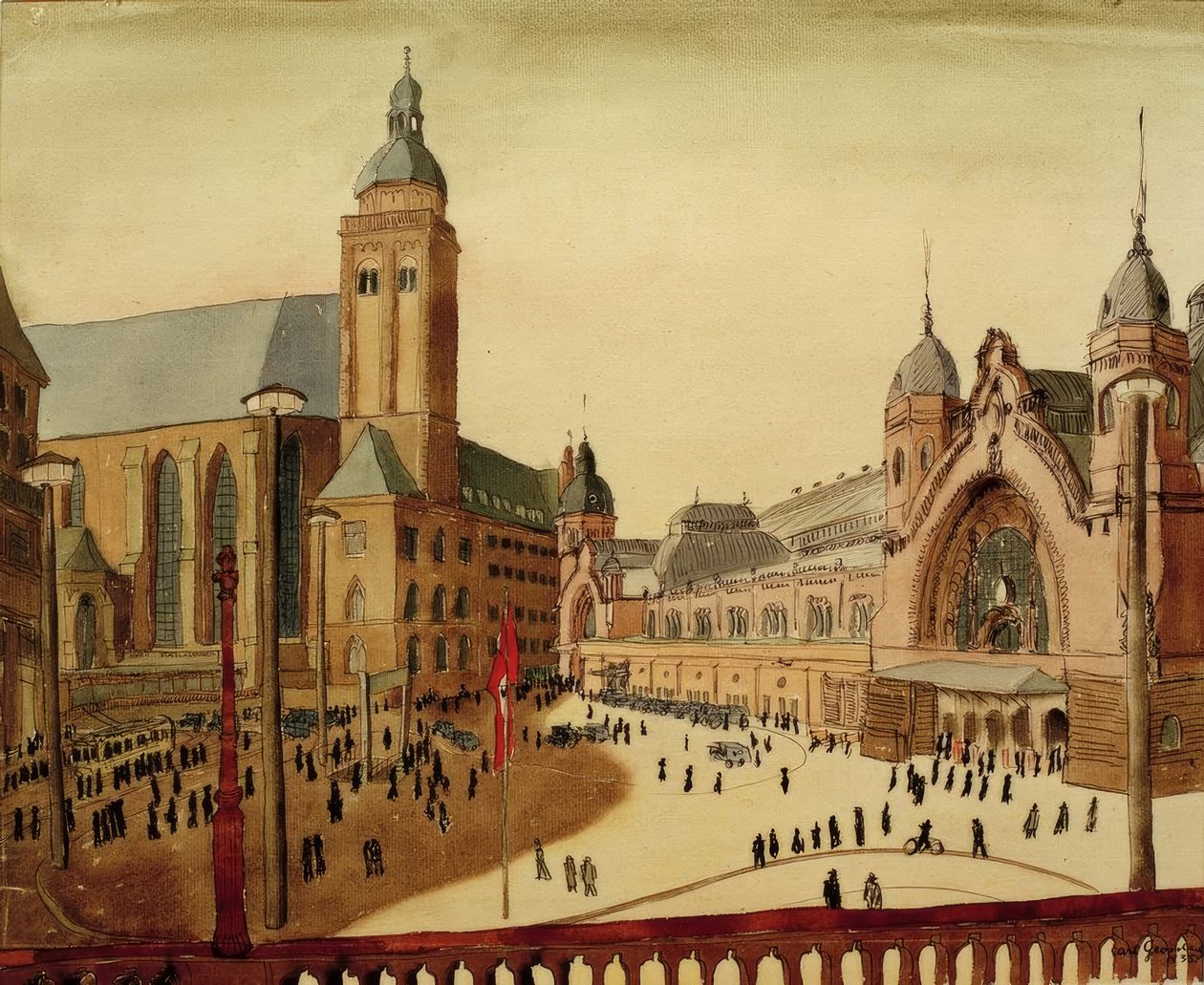 Köln, Bahnhofsplatz by Carl Grossberg