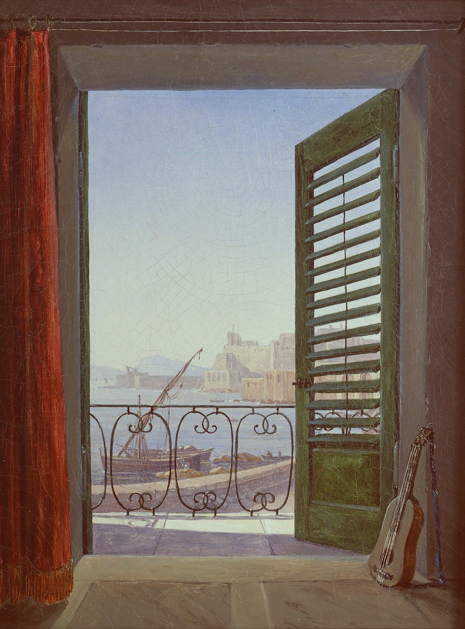Napoli sınırlarındaki Balkon by Carl Gustav Carus