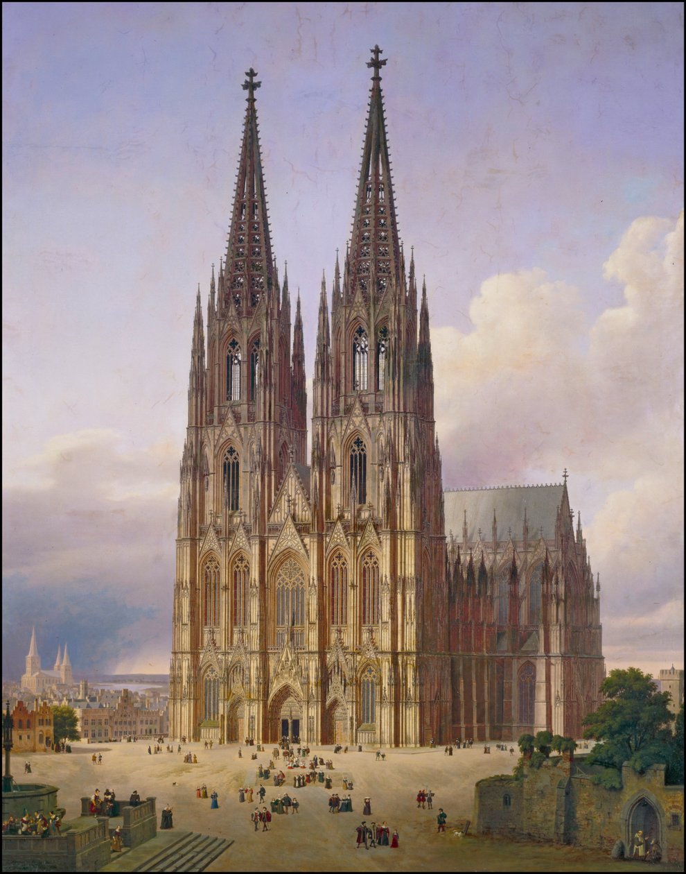 Güneybatıdan Köln Katedrali