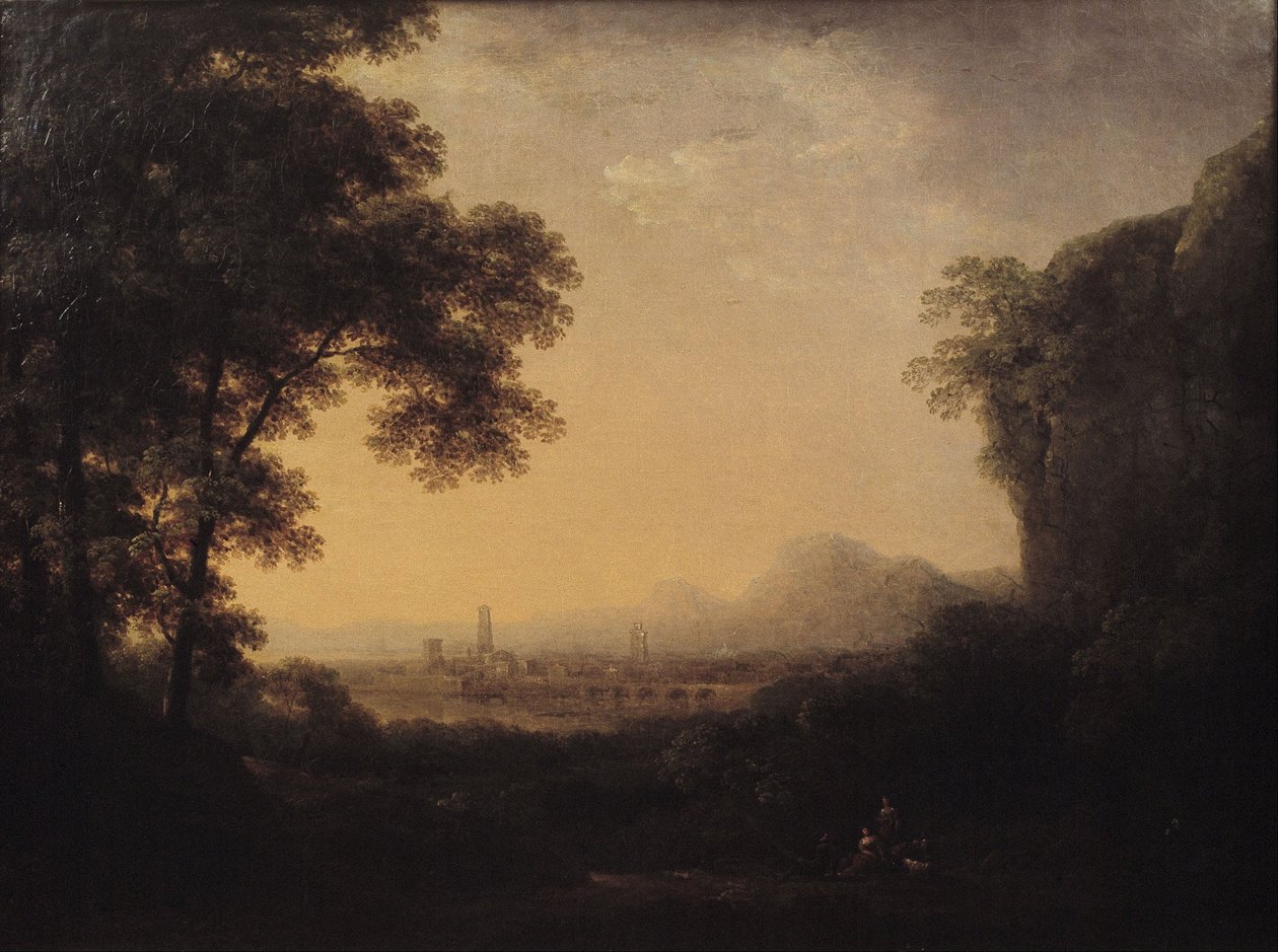romantik manzara by Carl Johan Fahlcrantz