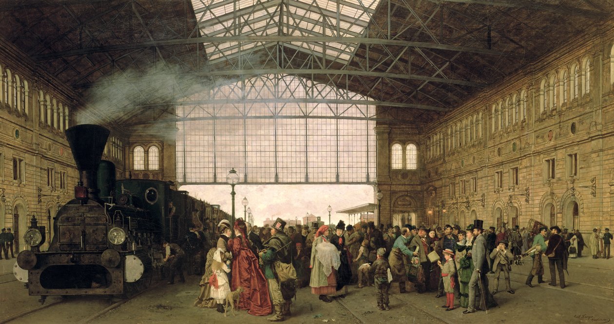 Nordwest Bahnhof, Viyana, 1875 by Carl Karger