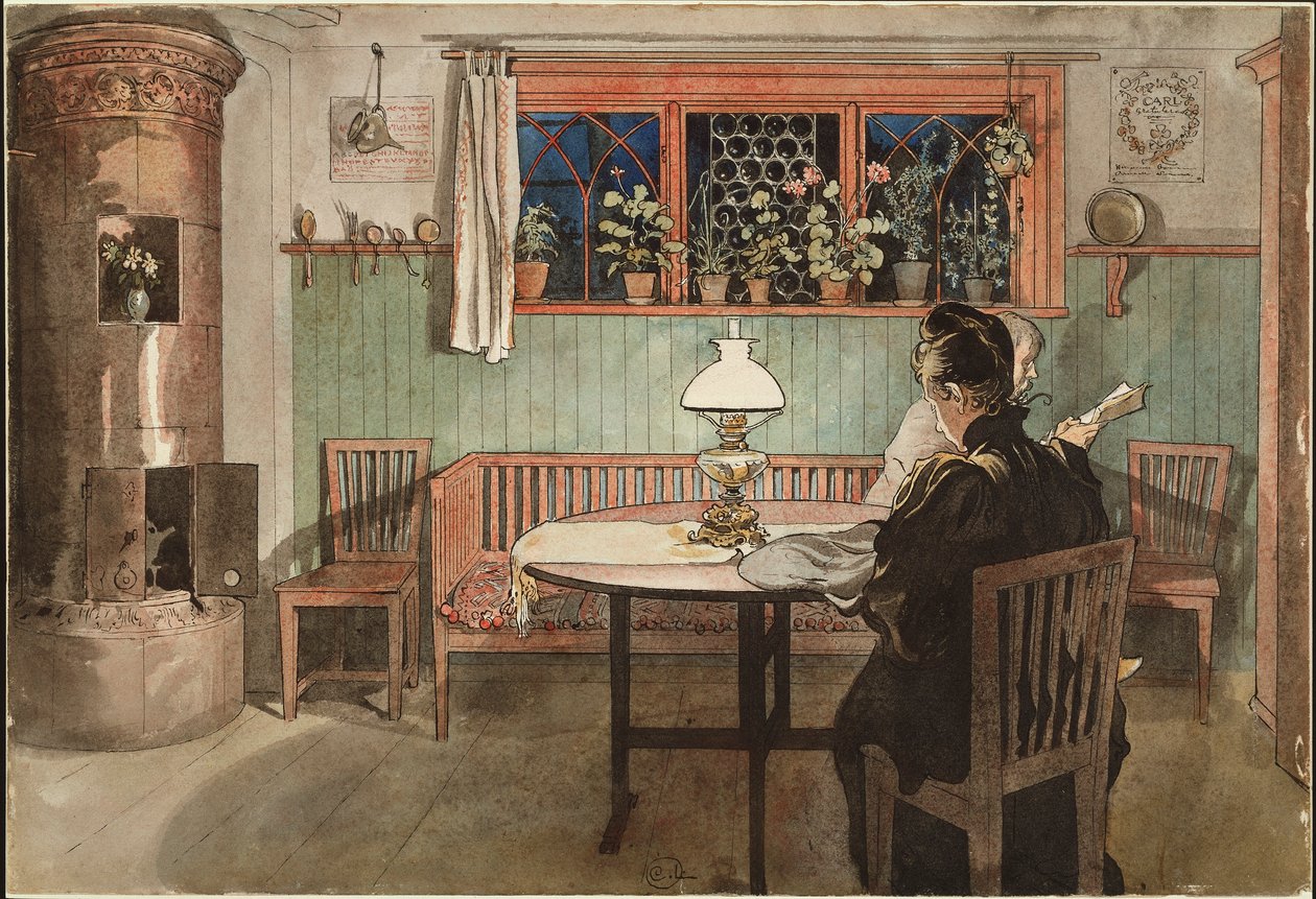Çocuklar Yatağa Gittiğinde by Carl Larsson