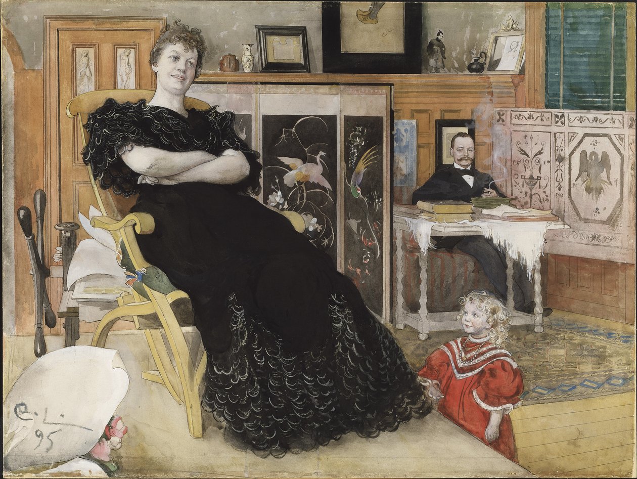 Anna Pettersson, 1895 dolayları by Carl Larsson