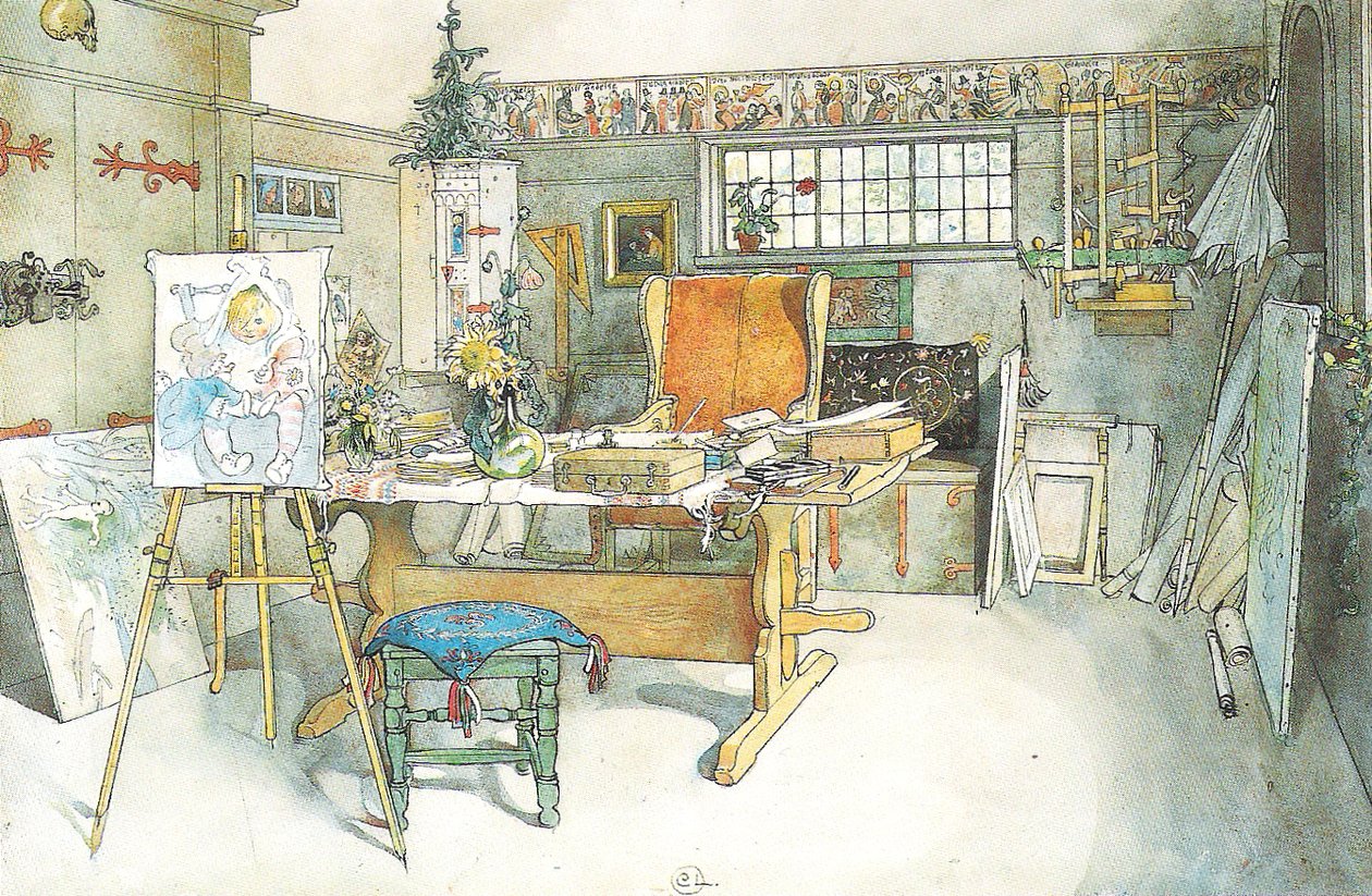 Stüdyo, bir buçuk by Carl Larsson