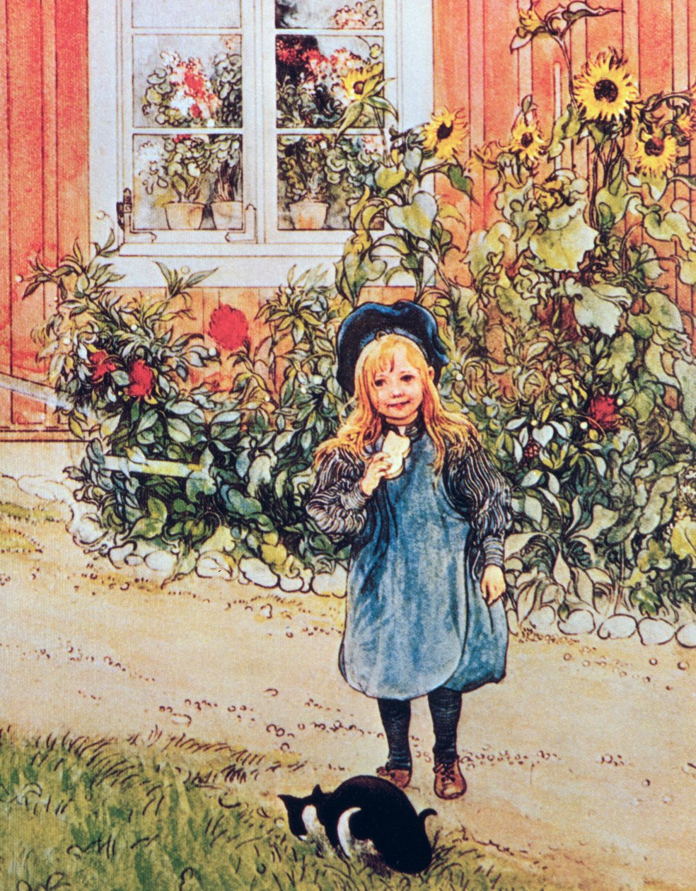 Ayçiçekleri ile Brita by Carl Larsson