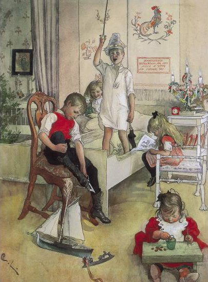 Noel sabahı by Carl Larsson