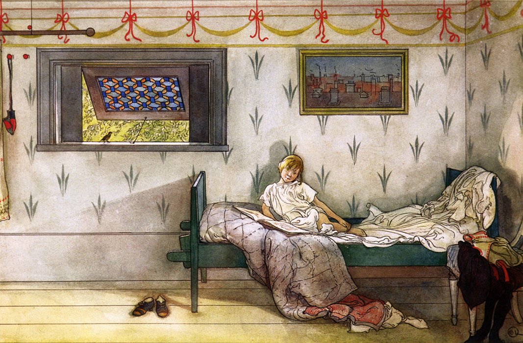 Cock-a-doodle-doo, Yedi Oclock by Carl Larsson