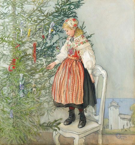 Ağacı Süslemek by Carl Larsson