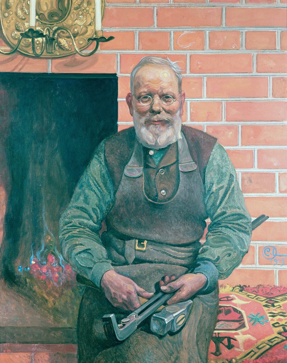 ಎರಿಕ್ ಎರಿಕ್ಸನ್, ದಿ ಬ್ಲ್ಯಾಕ್ಸ್ಮಿಥರ್ಕ್ by Carl Larsson