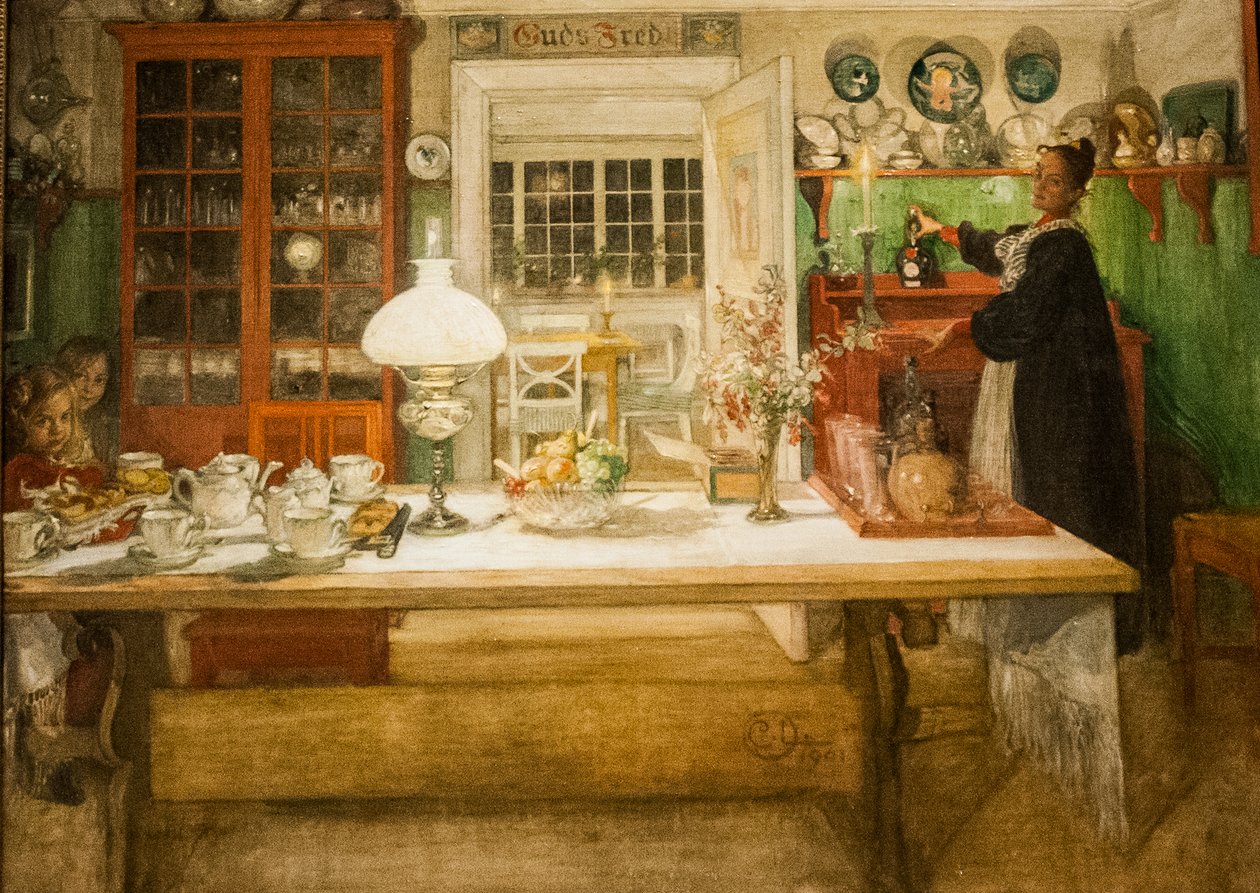 Bir Oyuna Hazırlanmak by Carl Larsson