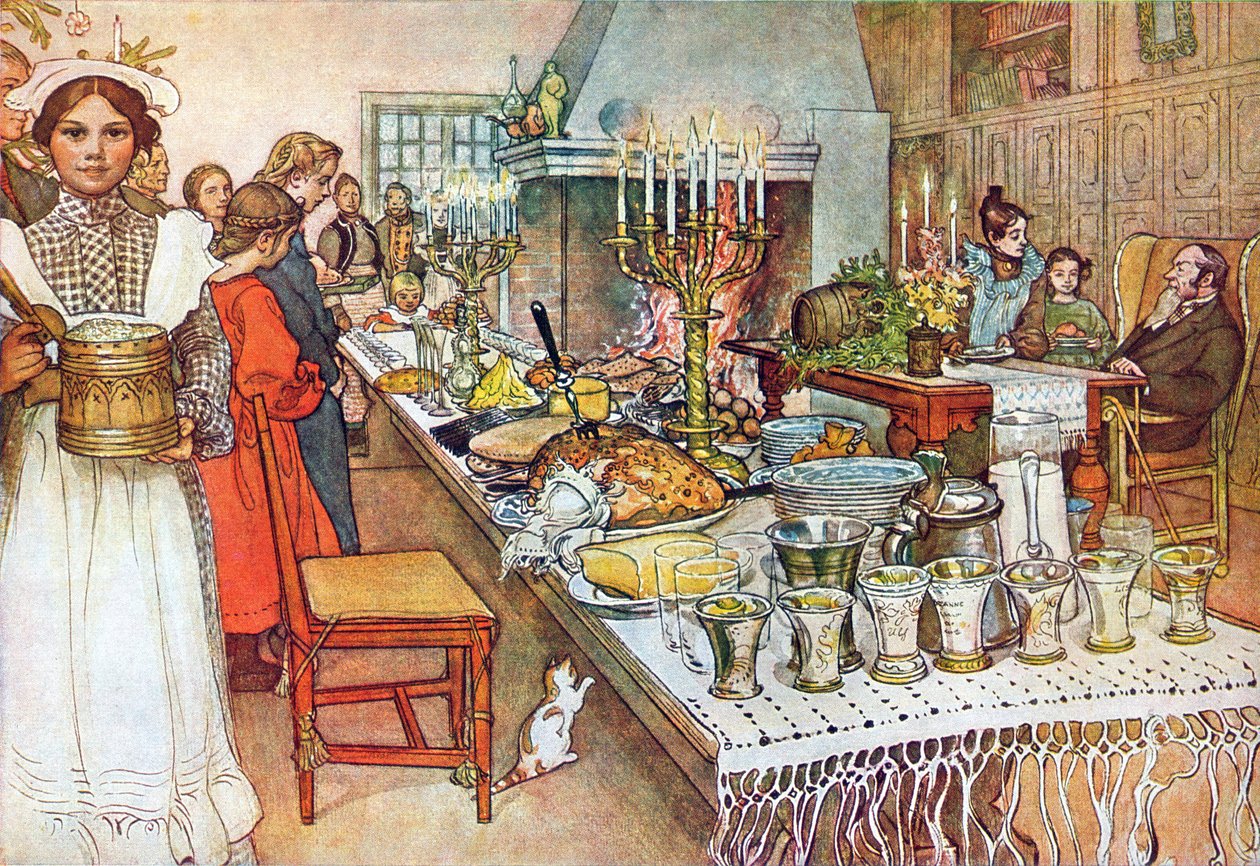 Noel arifesi by Carl Larsson