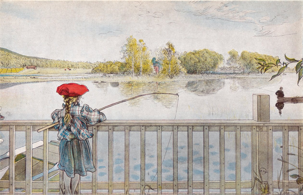 Lisbeth balıkçılığı by Carl Larsson