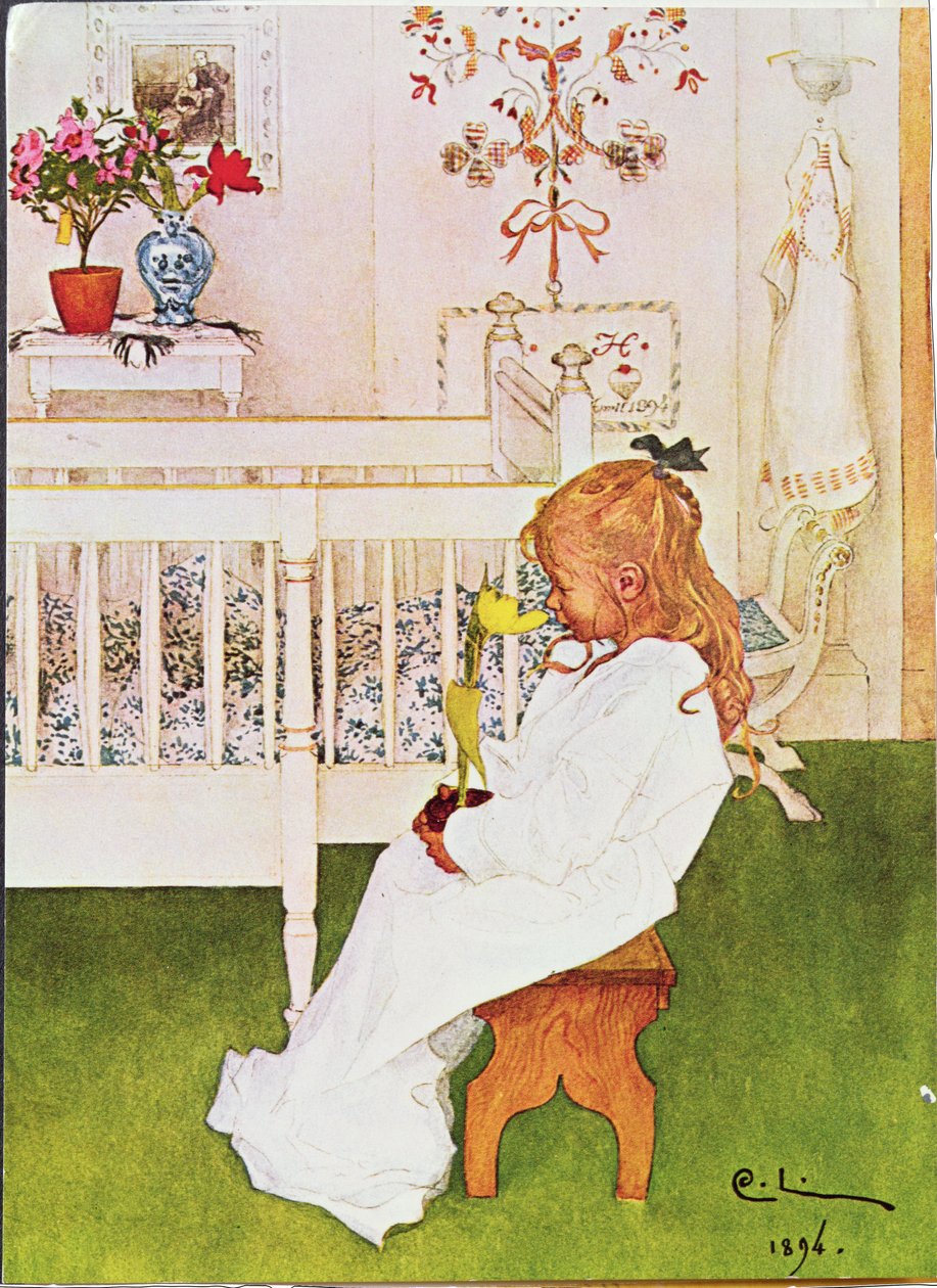 Sarı lale ile Lisbeth by Carl Larsson