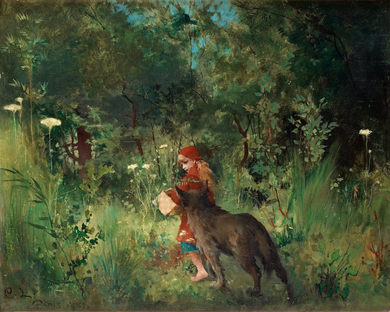 Kırmızı Başlıklı Kız by Carl Larsson