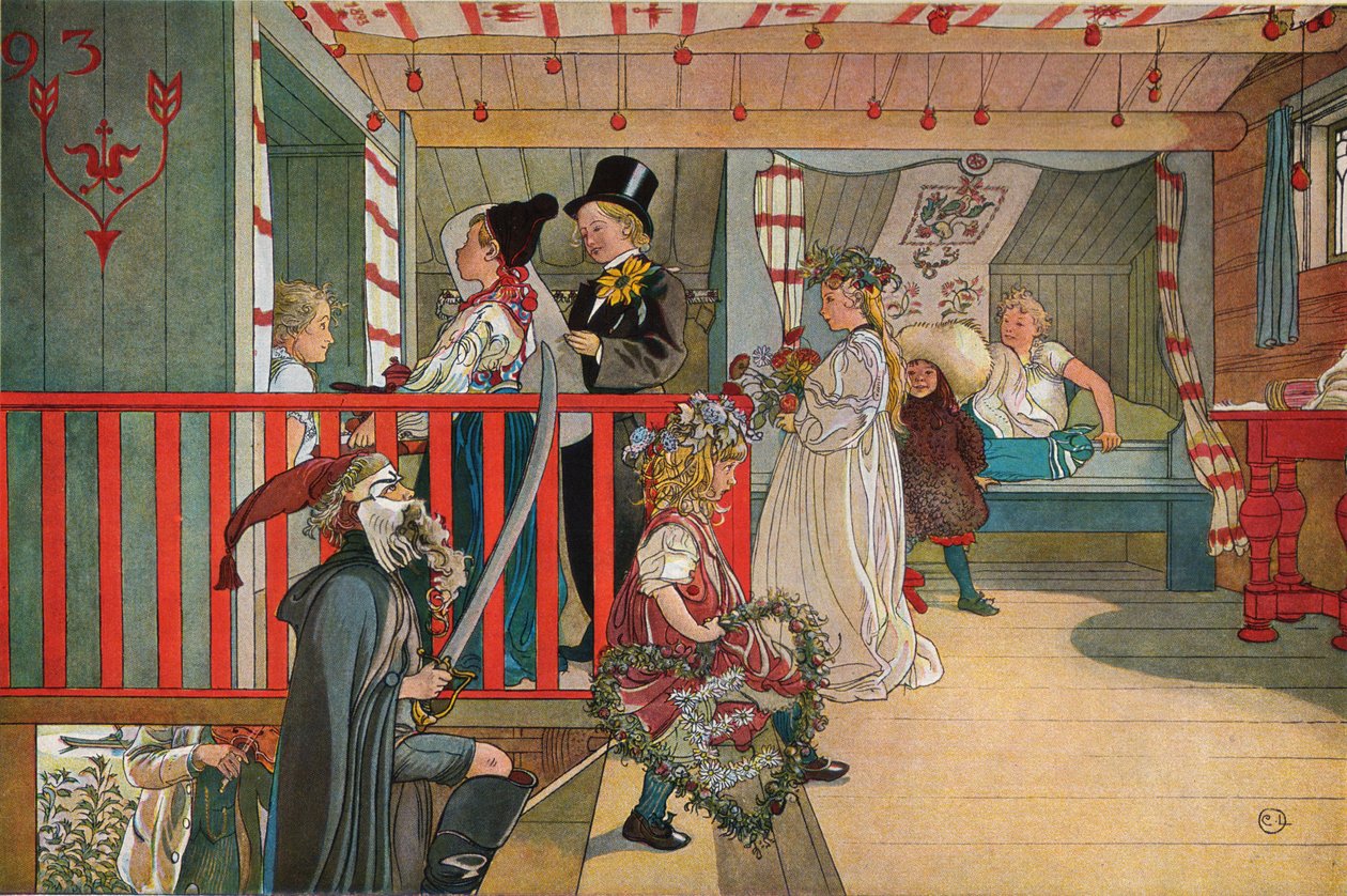 Depoda isim günü by Carl Larsson
