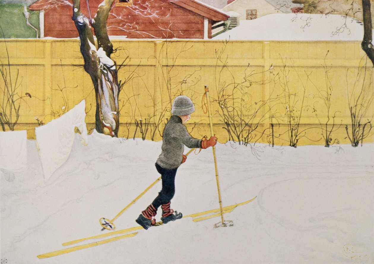 ದಿ ಸ್ಕೀಯರ್, ಸಿ.1909ಟರ್ಕ್ by Carl Larsson