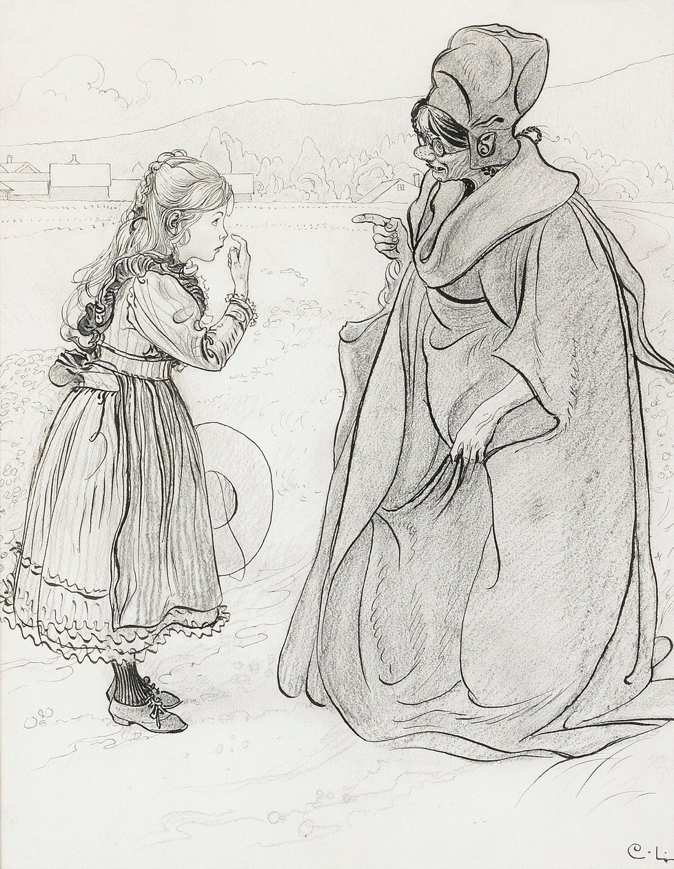 Lillis burnunun peri masalı by Carl Larsson