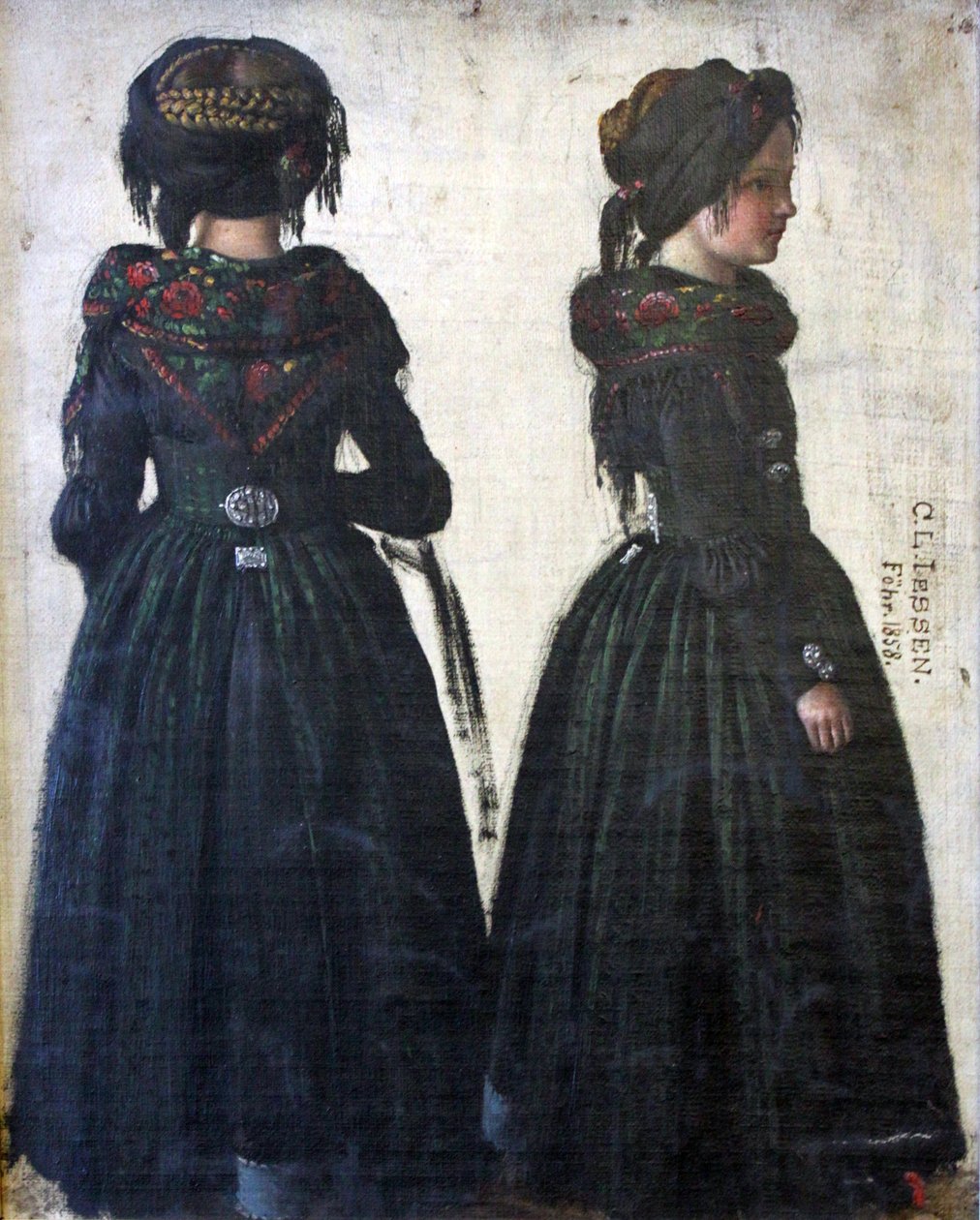 Frizyalı Kadın iki katlı tasvirde by Carl Ludwig Jessen