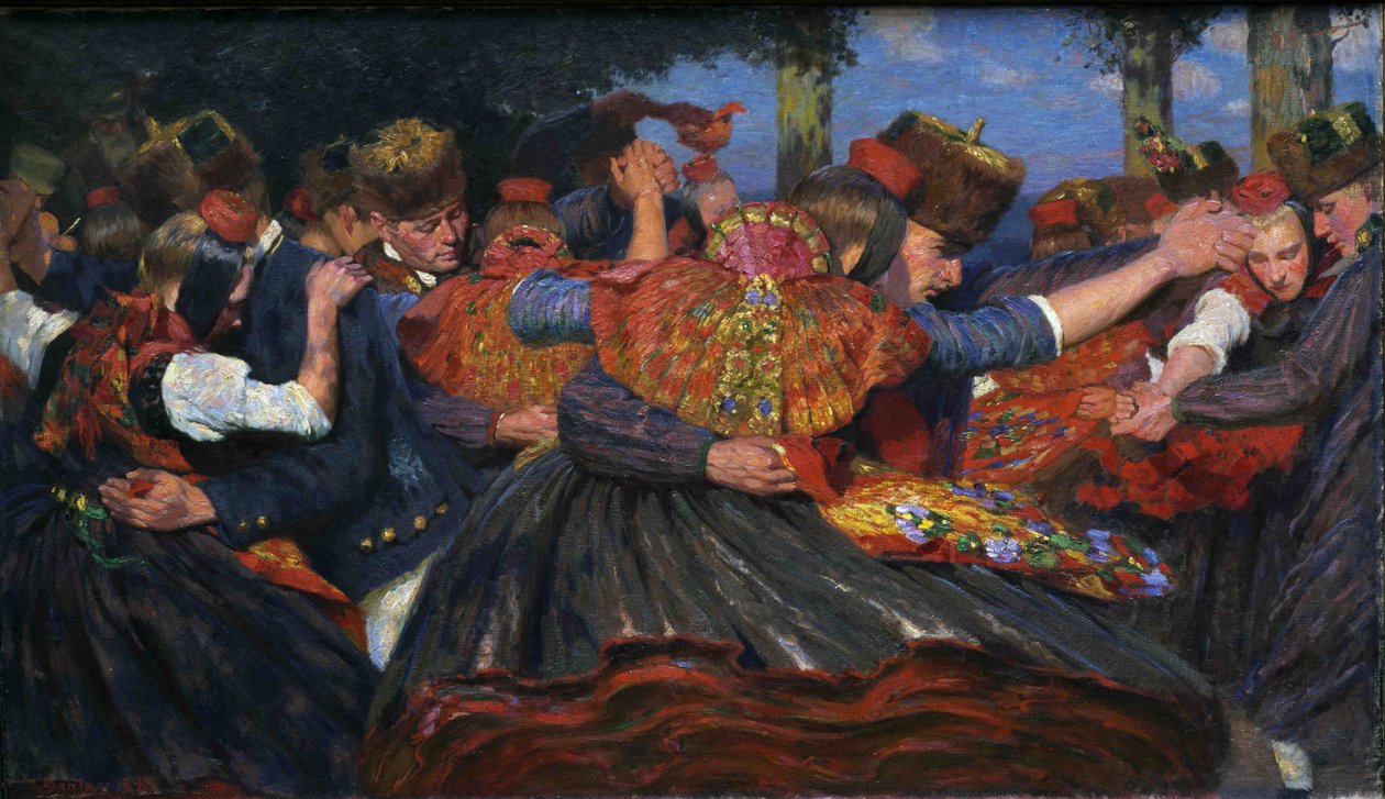 Schwalm dansı by Carl Ludwig Noah Bantzer