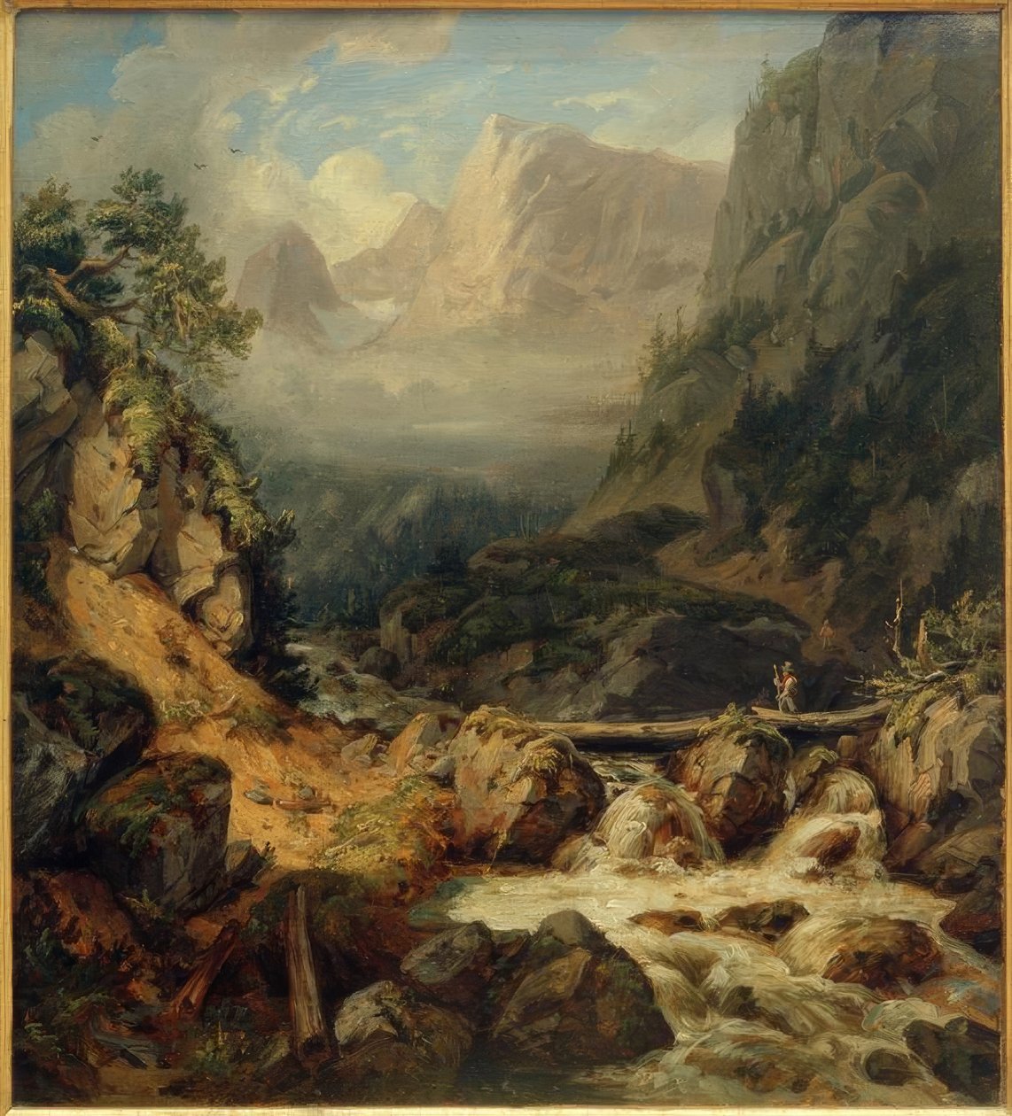 C.Morgenstern, Hallstatt yakınlarındaki Waldbachstrub by Carl Morgenstern