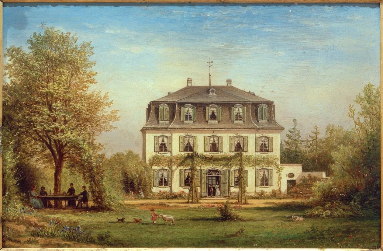 C. Morgenstern, yazlık ev d. Bansa bankacı ailesi, Sachsenh. by Carl Morgenstern