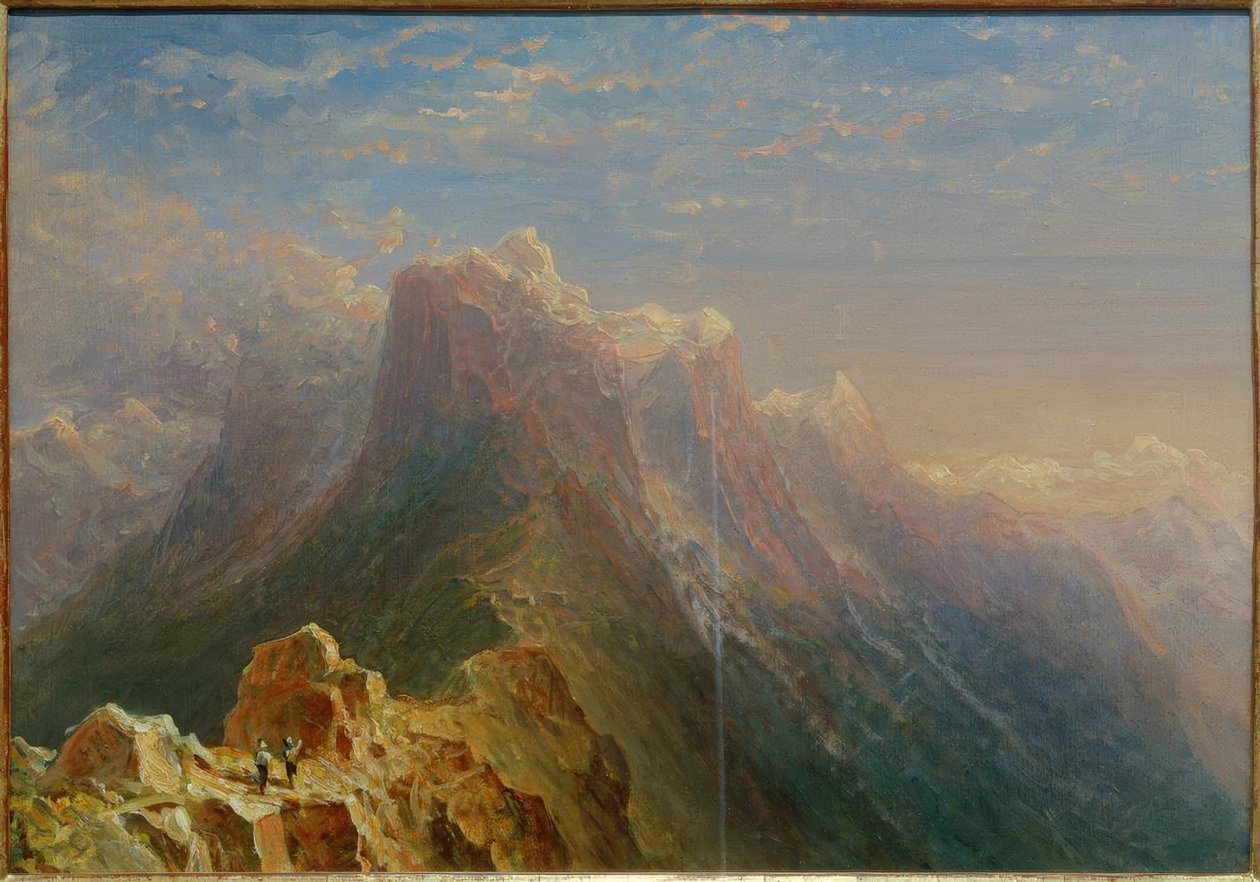 C. Morgenstern, yüksek dağ manzarası (Gemmipass (?)) by Carl Morgenstern