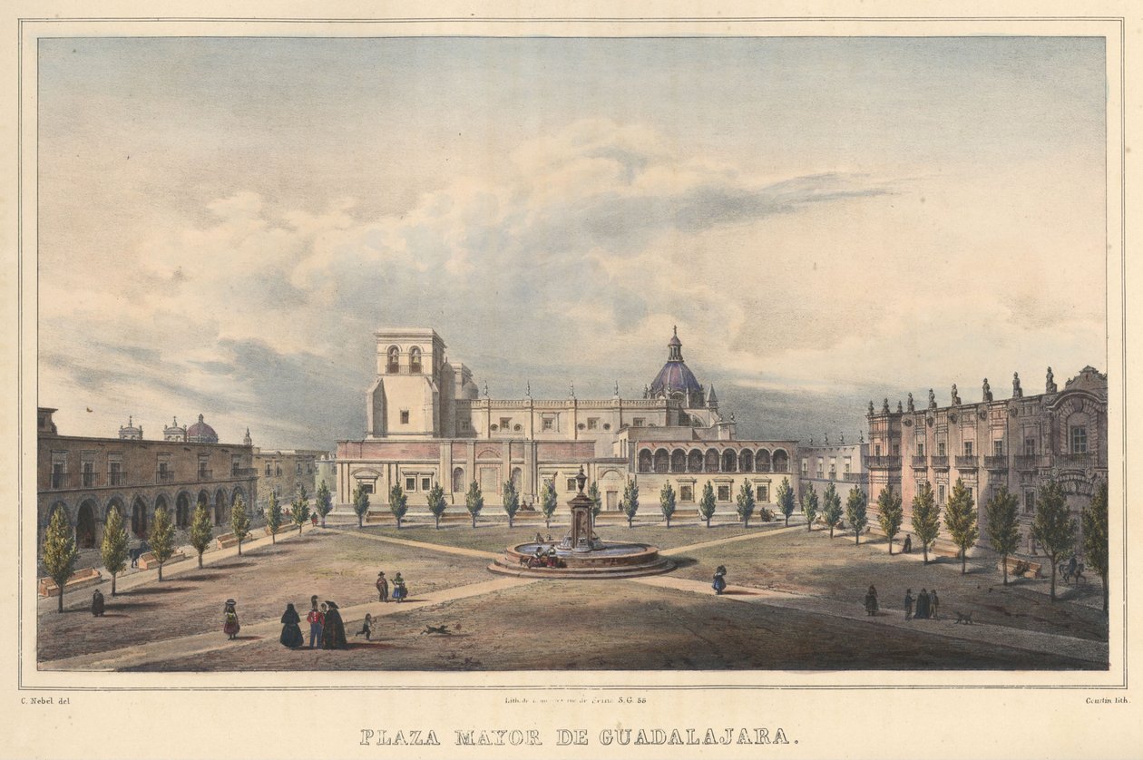 Guadalajara Ana Meydanı by Carl Nebel