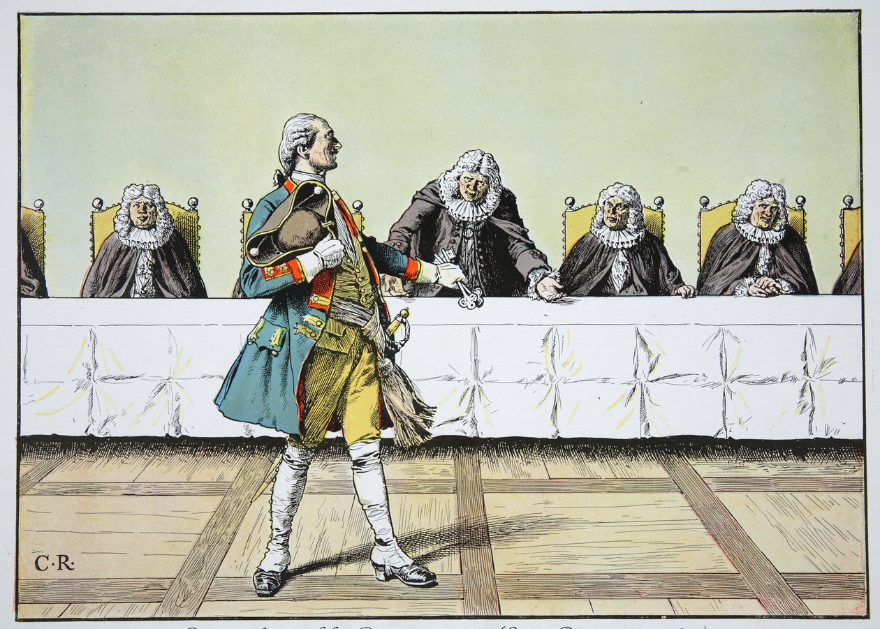 Diplomatik Burgermeister, 1740 Aralık sonu by Carl Röchling