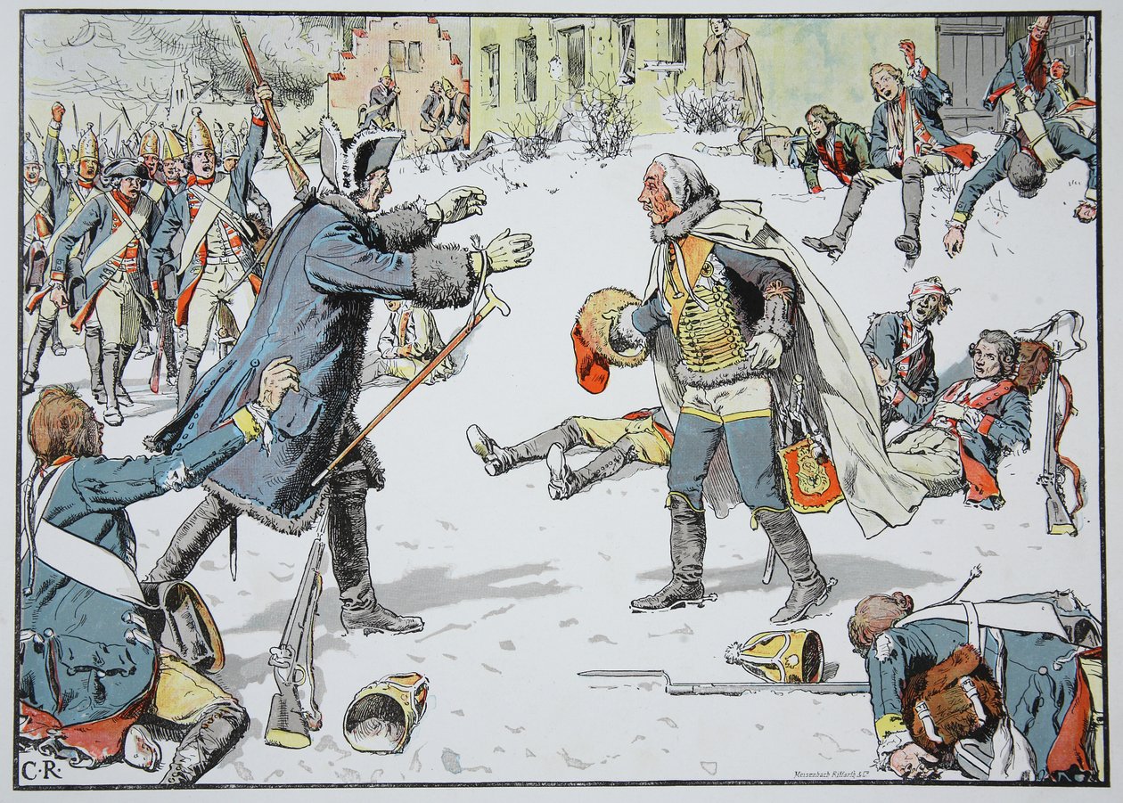 Torgau savaşından sonraki sabah, 4 Kasım 1760 by Carl Röchling