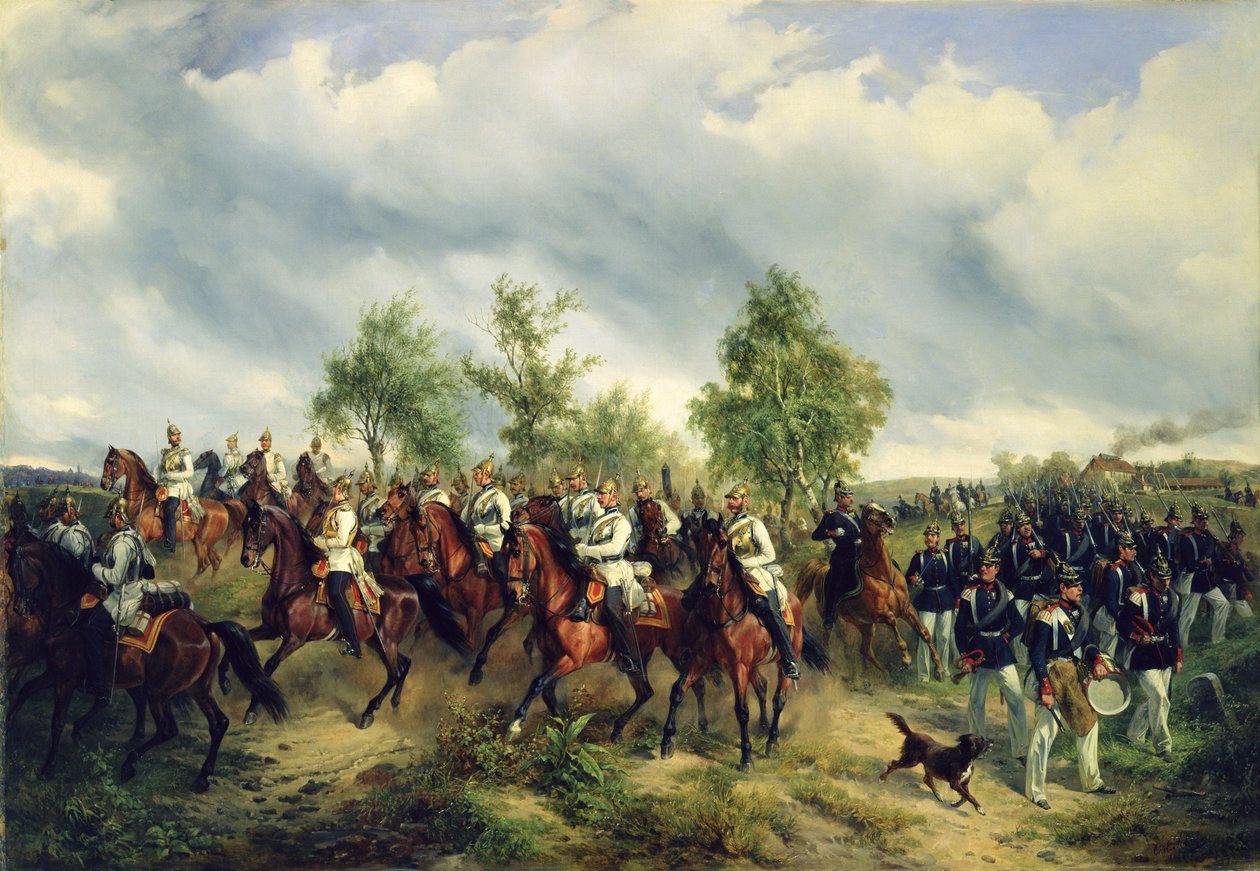 Seferde Prusya süvarileri by Carl Friedrich Schulz
