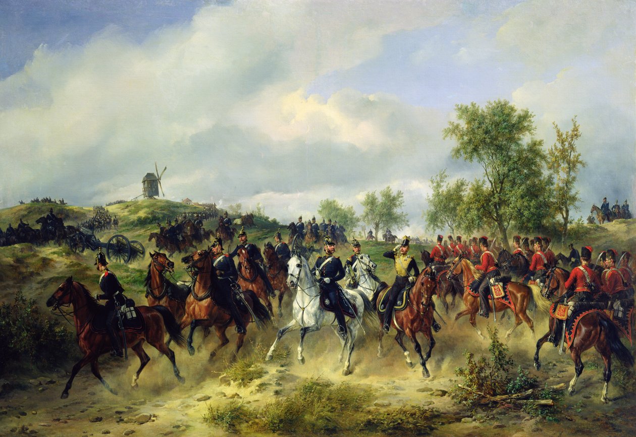 Prusya süvarileri sefere çıktı, c.19. by Carl Friedrich Schulz