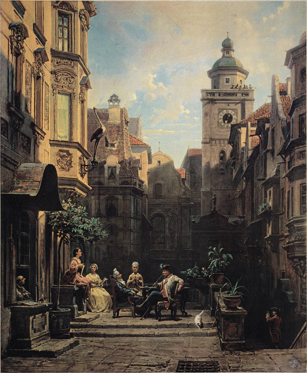 İyi Bir Dedikodu by Carl Spitzweg