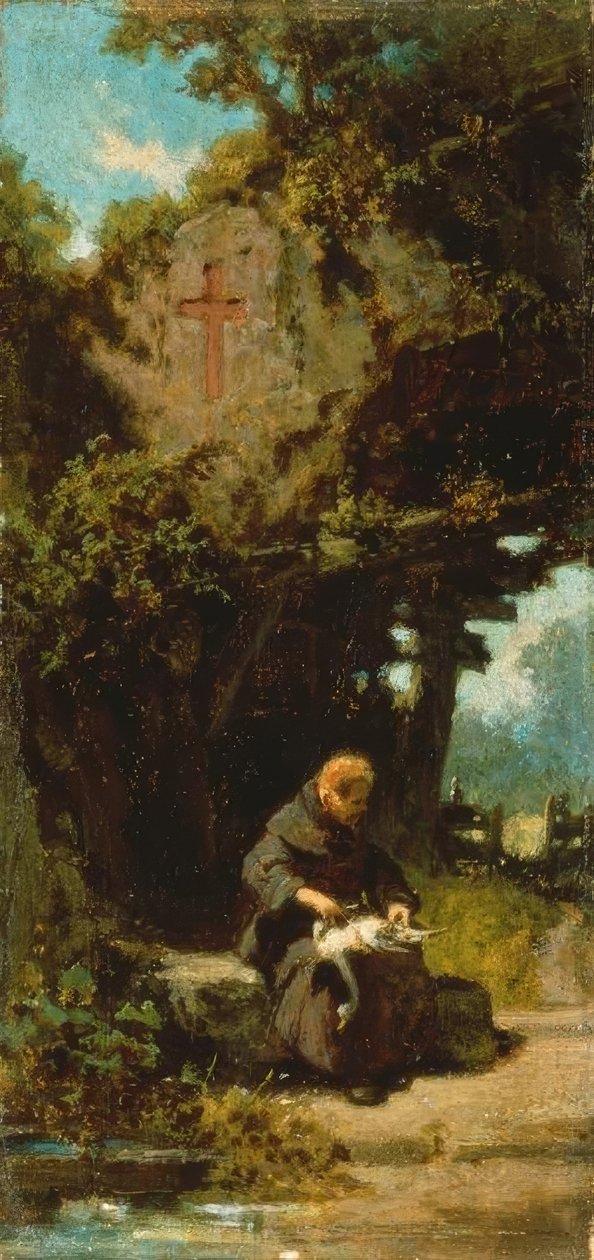 münzevi kazları yolma by Carl Spitzweg