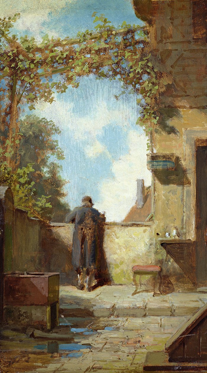 Terasta Yaşlı Adam by Carl Spitzweg