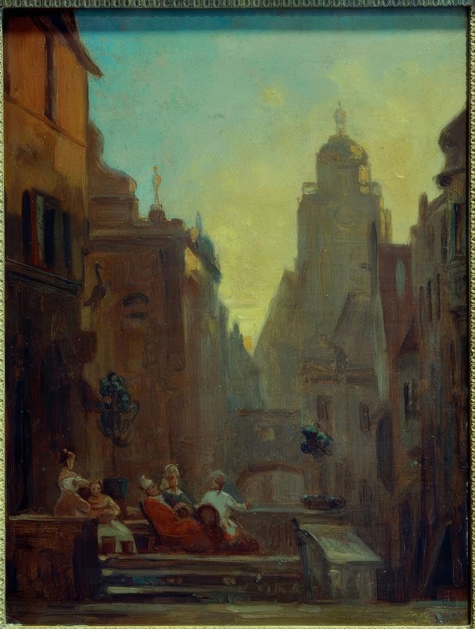 Leylek eczanesinden sohbet by Carl Spitzweg