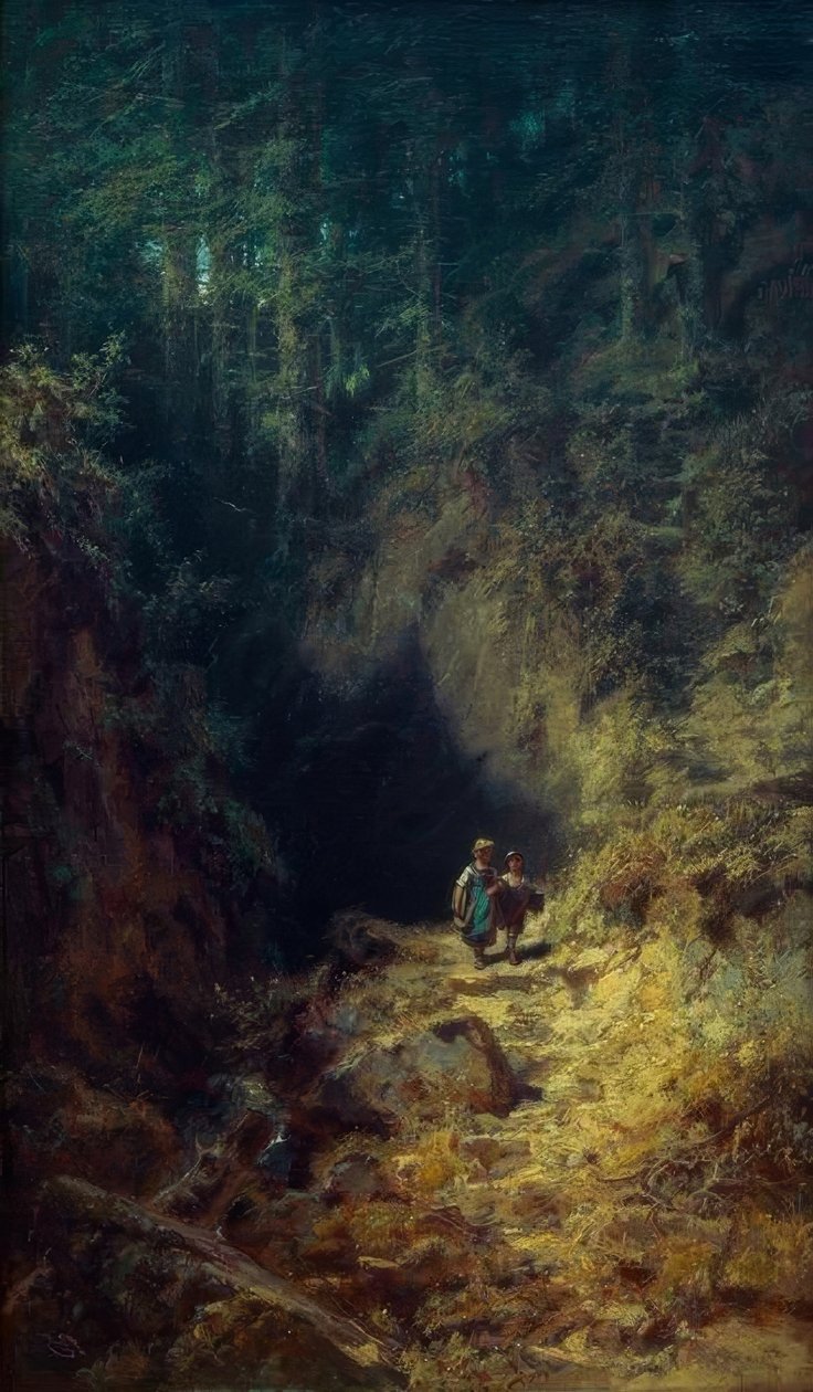 Ormandaki okul çocukları by Carl Spitzweg